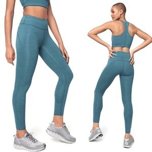 Outdoor Voices Blue TechSweat 7/8 Leggings